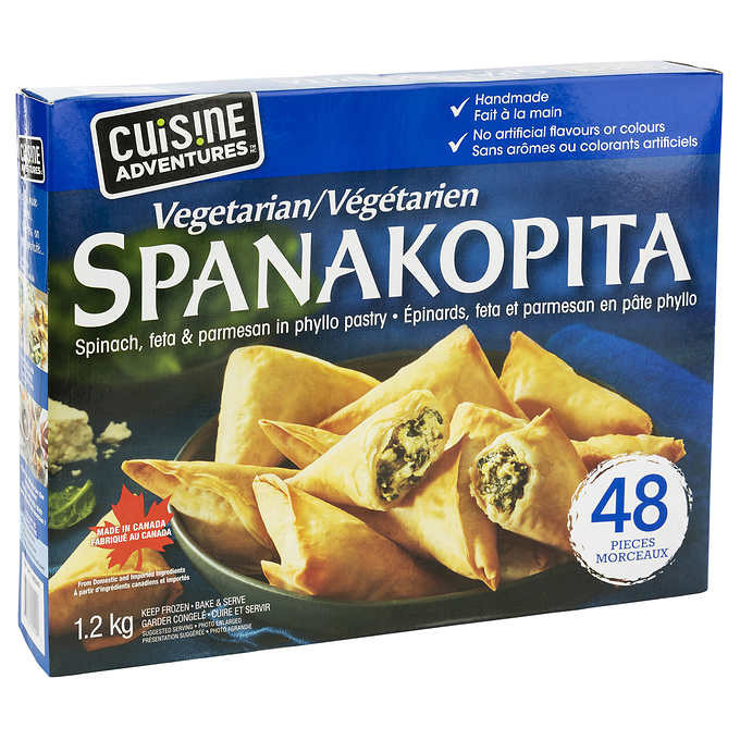 Cuisine adventures frozen spanakopita pack of 48