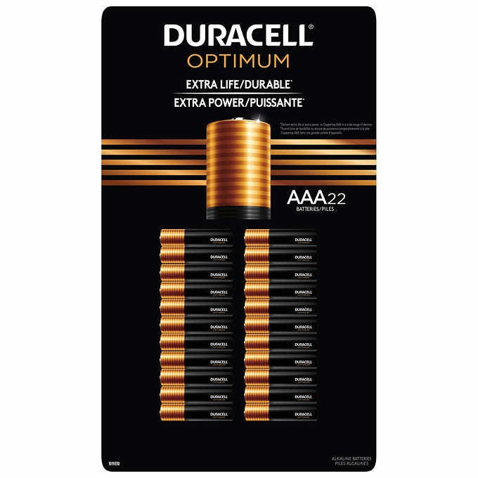Duracell optimum aaa batteries, 22-ct