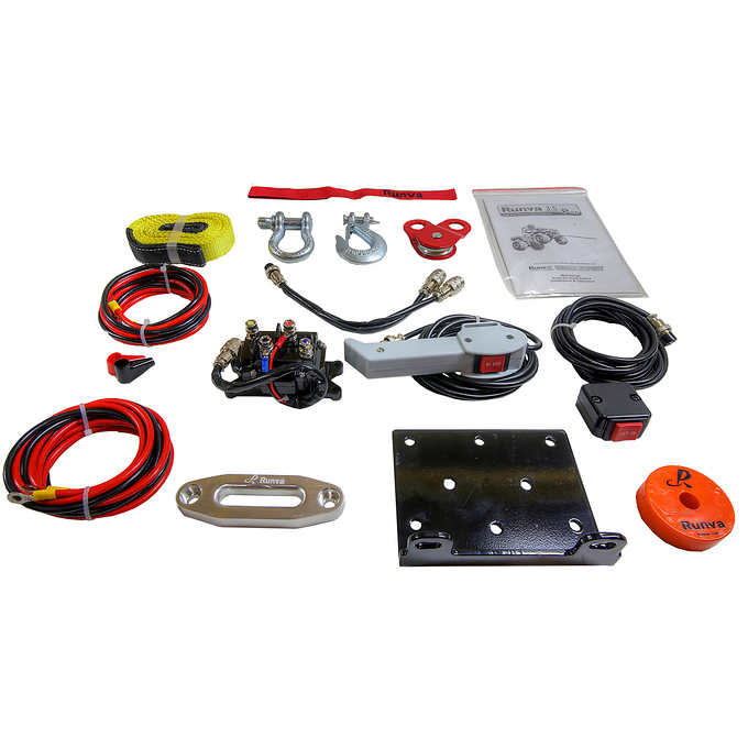 Runva 3.5 ps 1588 kg (3,500 lb.) atv electric winch with synthetic rope
