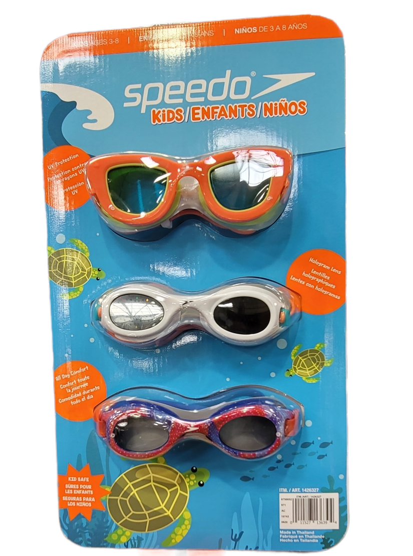 Speedo kids swim goggles and mask, 3-pack