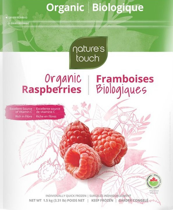  nature's touch organic raspberries 1.5 kg