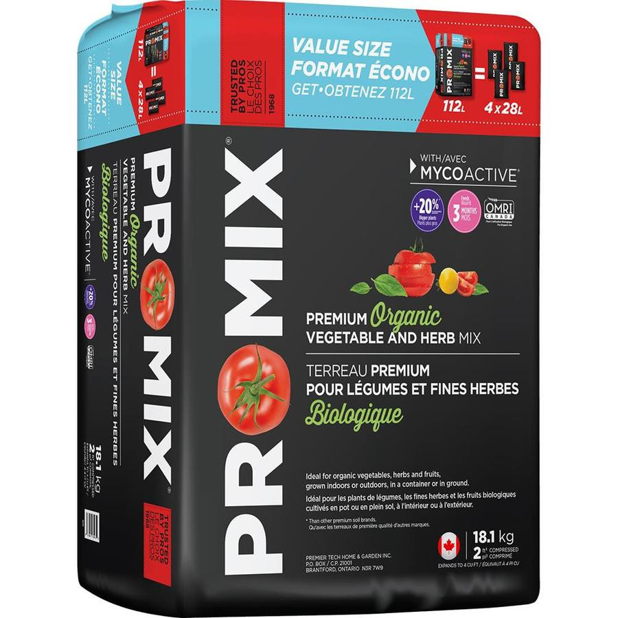 Pro mix 112l premium organic vegetable & herb mix