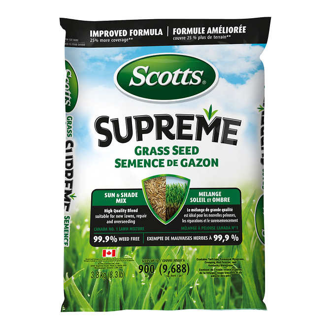 Scotts supreme grass seed 3.8 kg,  