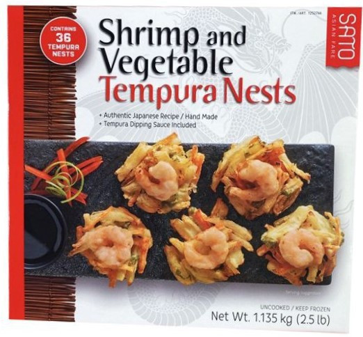 Sato asian fare shrimp and vegetable tempura nests 1.13 kg