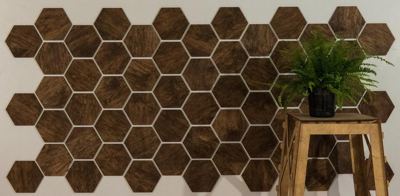 Decorative wood wall panels alder dark 32pcs per set