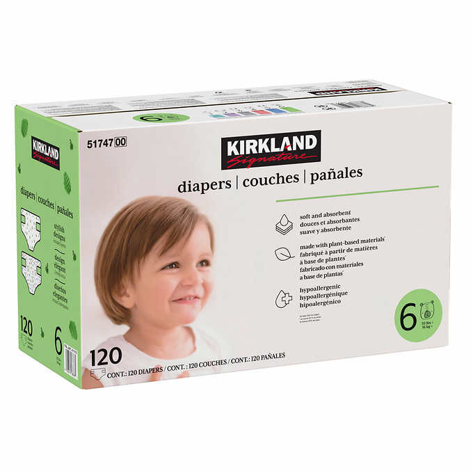 Kirkland signature diapers size 6, 120-count