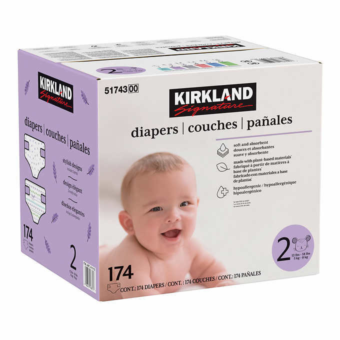 Kirkland signature size 2 supreme diapers 174 ct
