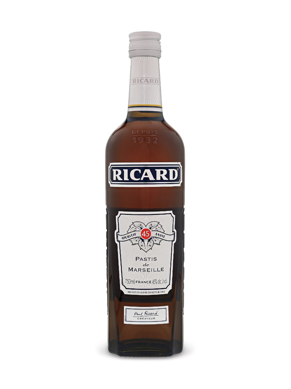 Ricard pastis  750 ml bottle 
