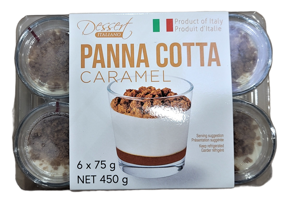 Dessert italiano panna cotta caramel 6 - 75 g