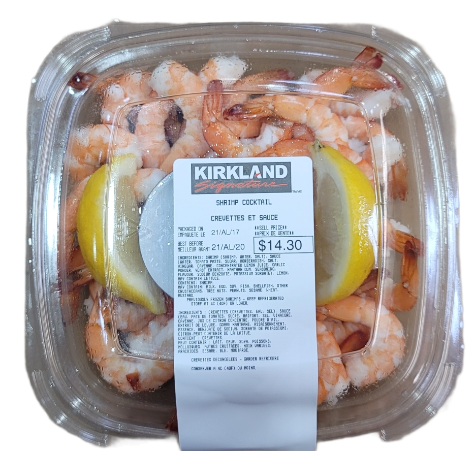 Shrimp cocktail (avg 0.622 kg)