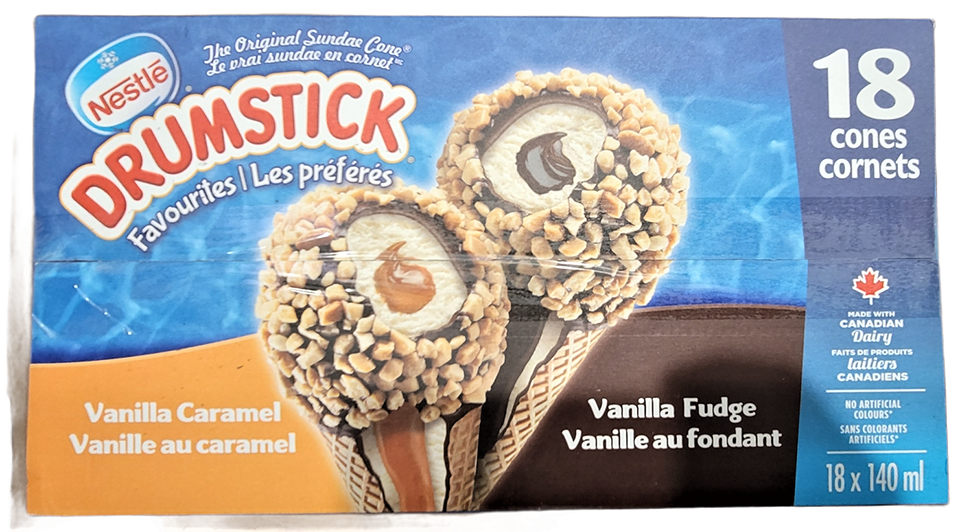 Nestle vanilla ice cream drumstick variety pack 18 cones