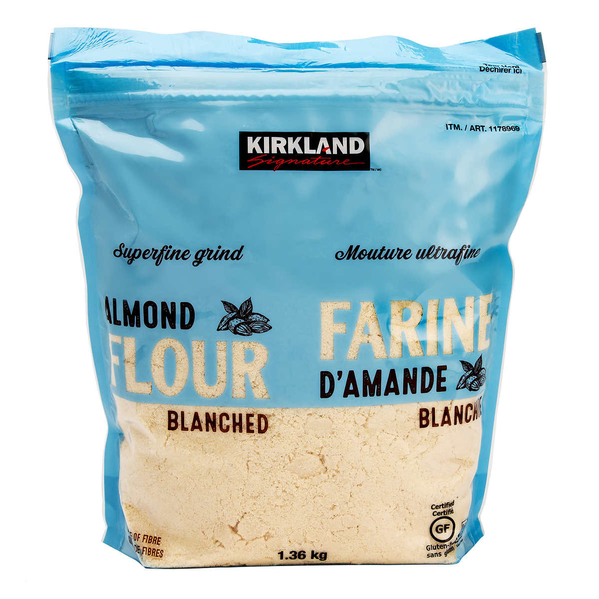 Kirkland signature superfine grind blanched almond flour 1.36 kg