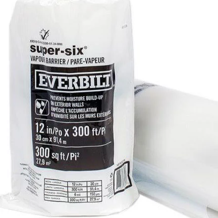 Everbilt super-six 12" x 300 (300 sq.ft) cgsb approved 6 mil vapour barrier