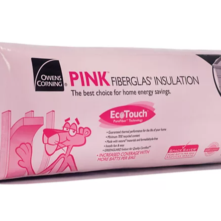 Owens corning r-12 ecotouch pink fiberglas insulation 15-inch x 47-inch x 3.5-inch (97.9 sq.ft.)