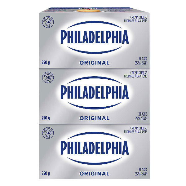 Philadelphia original cream cheese 3 x 250