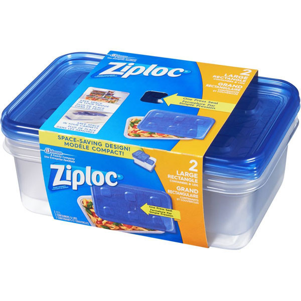 Ziplocfood containers, rectanglelarge