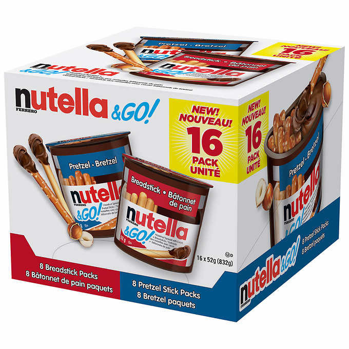 Ferrero nutella pretzel and breadstick snacks, 848 g