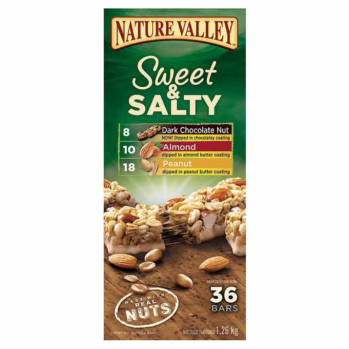 Nature valley bars, sweet & salty granola, variety pack 35 g (1.2 oz), 36-count
