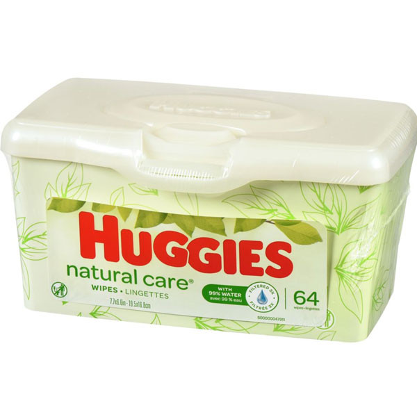 Huggieshuggies natural care unscented baby wipes, sensitive, 1 refillable pop-up tub (64 total wipes