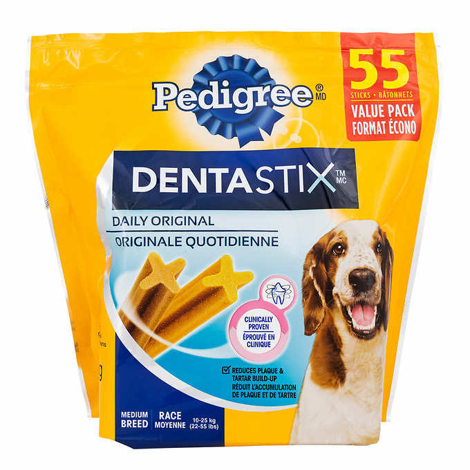 Pedigree dentastix dog food, 55-ct