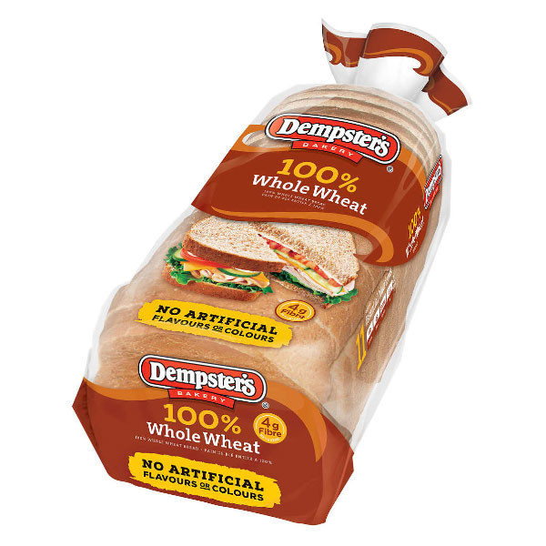 Dempster’s 100% whole wheat bread