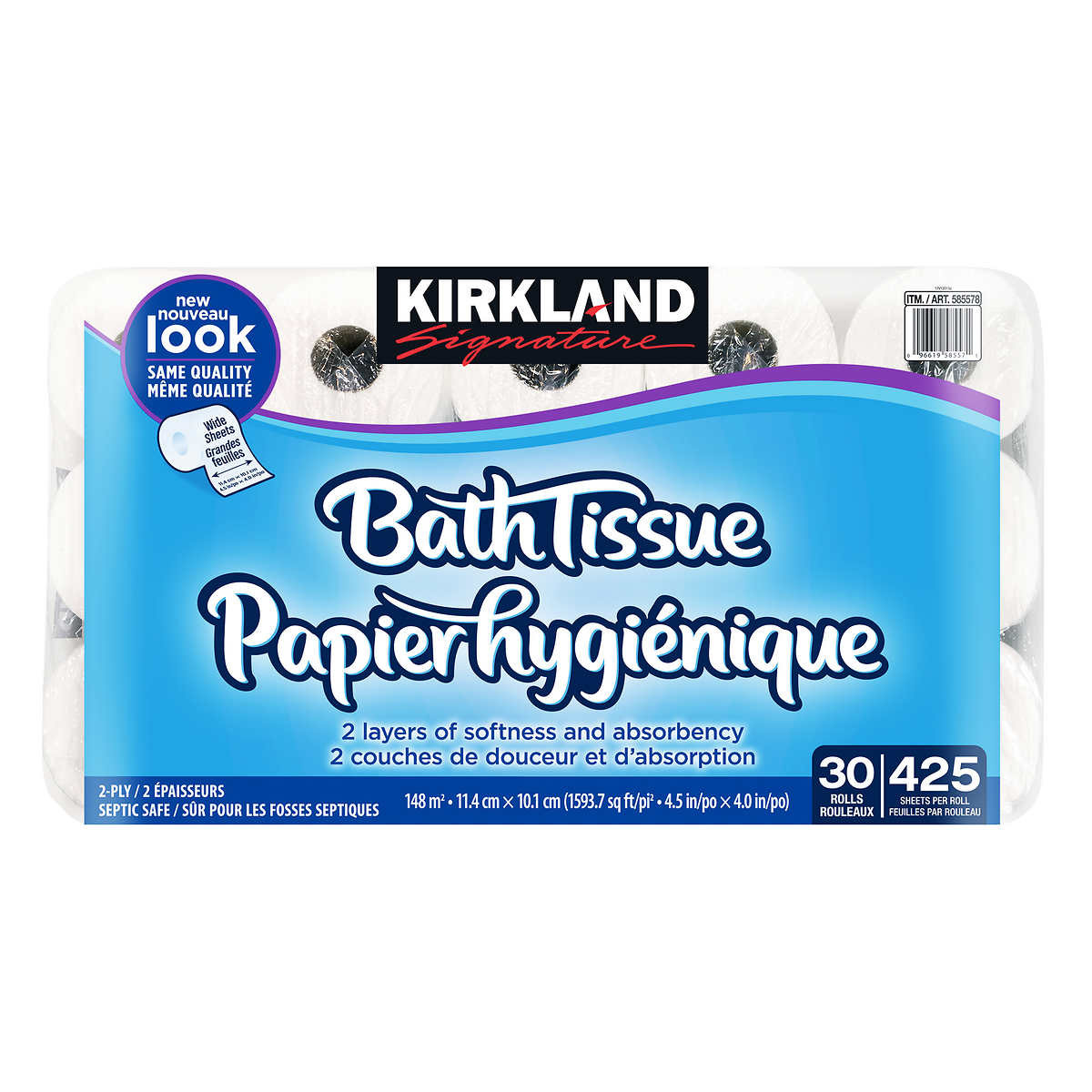 Kirkland signature 2-ply bathroom tissue 5 packs of 6