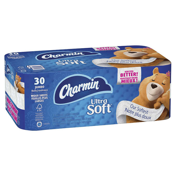 Charmin ultra soft 2-ply bathroom tissue 214 sheets 30-pack