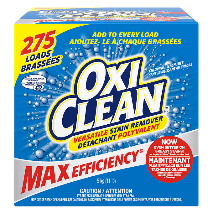 Oxiclean max efficiency stain remover 275 loads