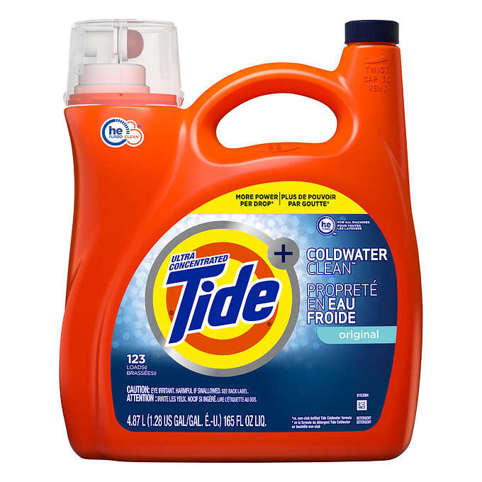 Tide coldwater clean liquid laundry detergent 4.87 l 123 washloads