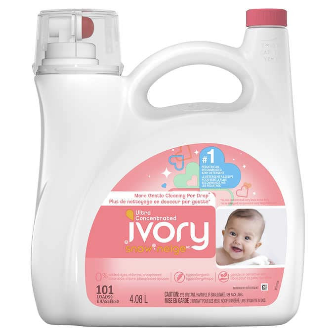 Ivory snow newborn liquid laundry detergent 101 washloads