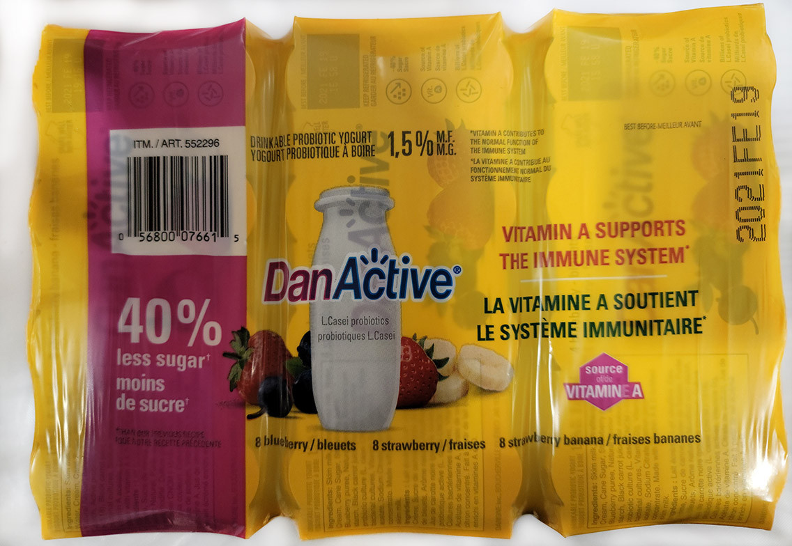 Danactive drinkable probiotic yogurt variety pack 