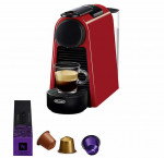 Nespresso essenza red mini coffee machine by delonghi