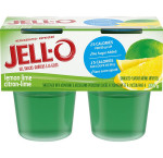 Jell-o refrigerated gelatin snacks, lemon lime (4 x 89g)