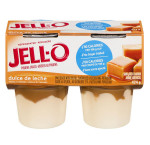 Jell-o refrigerated pudding snacks, dulce de leche (no sugar added)