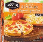 Sabatasso's thin crust pizza singles, variety, 12 ct