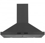 Ancona 30 in. black stainless steel convertible wall mount pyramid range hood