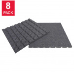 Rubber outdoor tiles, 8-pack