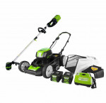 Greenworks pro 21 in. 80v 3-in-1 push mower & 16 in. 80v string grass trimmer combo