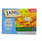 Janes frozen tavern battered cod 1 kg