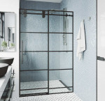 Vigo elan adjustable 60 in. sliding glass shower door