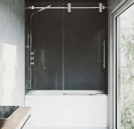 Vigo elan 60-in. frameless bathtub door