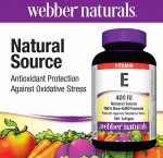 Webber naturals vitamin e 400 iu softgels, 300 ct