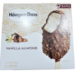 Haagen-dazs almond vanilla ice cream bars 9 x 88 ml