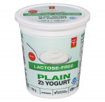 President's choicelactose free low fat yogurt, plain 2%