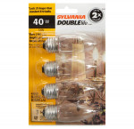 Sylvania3000 hour incandescent light bulb, 40w b10 vp44x1.0 ea