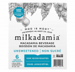 Milkadamia unsweetened macadamia beverage, 6 x 946