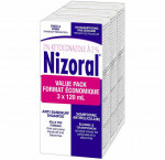 Nizoral anti-dandruff shampoo, 120ml bottles, 3-pack