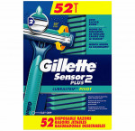 Gillette sensor 2 plus disposable razors, 52 ct