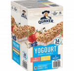 Quaker yogurt granola bars, 34-count