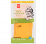 President's choicecheddar cheese sliced medium 33% m.f. club pack